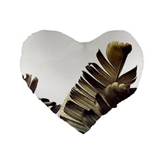 Vintage Banana Leaves Standard 16  Premium Heart Shape Cushions by goljakoff