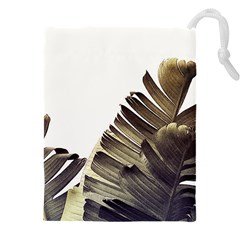 Vintage Banana Leaves Drawstring Pouch (5xl) by goljakoff