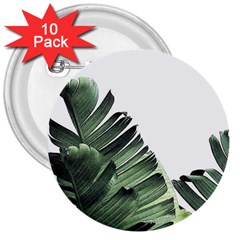 Banana Leaves 3  Buttons (10 Pack)  by goljakoff