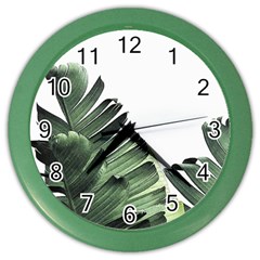 Banana Leaves Color Wall Clock by goljakoff