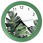 Banana leaves Color Wall Clock Front