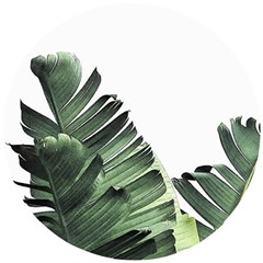 Banana Leaves Wooden Puzzle Round by goljakoff