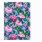 Pink Peonies Watercolor Small Garden Flag (Two Sides) Back