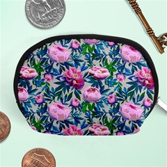 Pink Peonies Watercolor Accessory Pouch (medium) by SychEva