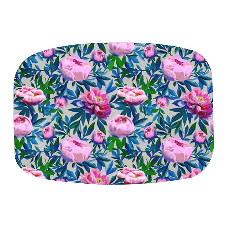 Pink Peonies Watercolor Mini Square Pill Box