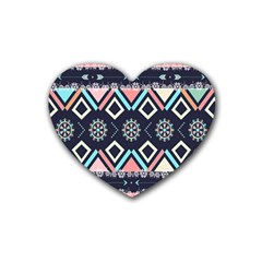 Gypsy-pattern Rubber Coaster (heart)  by PollyParadise