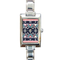 Gypsy-pattern Rectangle Italian Charm Watch by PollyParadise