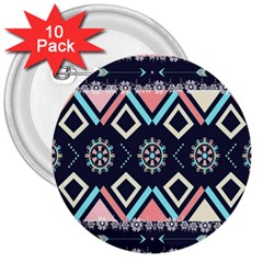 Gypsy-pattern 3  Buttons (10 Pack)  by PollyParadise