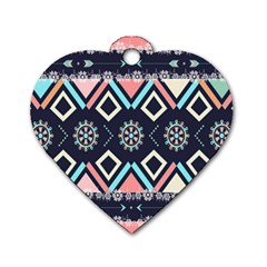 Gypsy-pattern Dog Tag Heart (one Side) by PollyParadise