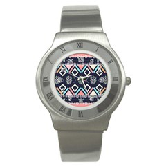 Gypsy-pattern Stainless Steel Watch