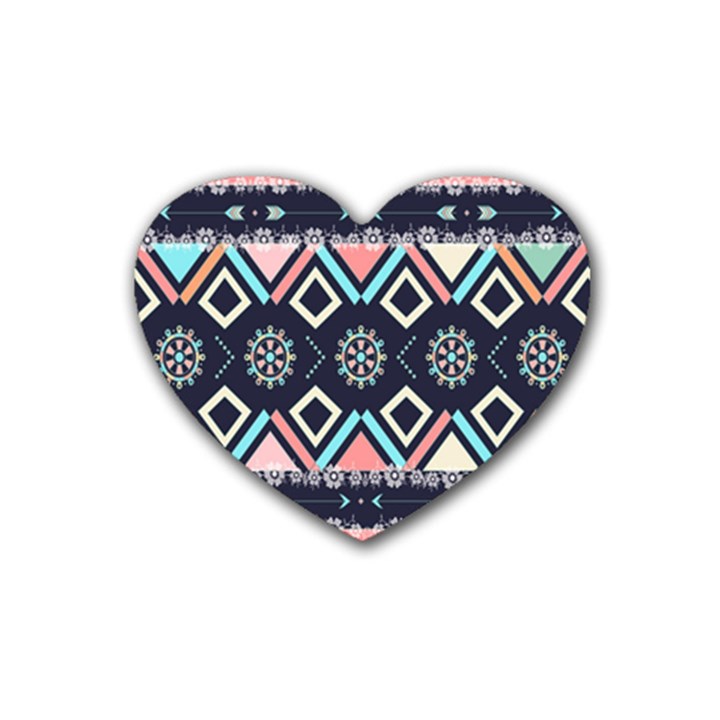 Gypsy-pattern Rubber Coaster (Heart) 