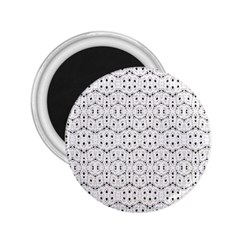 Modern Geometric Black And White Print Pattern 2 25  Magnets