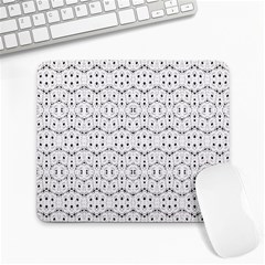 Modern Geometric Black And White Print Pattern Large Mousepads by dflcprintsclothing