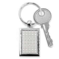 Modern Geometric Black And White Print Pattern Key Chain (rectangle)