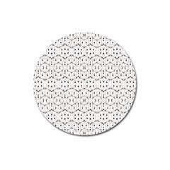 Modern Geometric Black And White Print Pattern Magnet 3  (round) by dflcprintsclothing