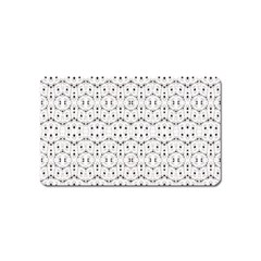 Modern Geometric Black And White Print Pattern Magnet (name Card) by dflcprintsclothing