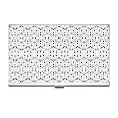 Modern Geometric Black And White Print Pattern Business Card Holder by dflcprintsclothing