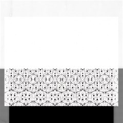 Modern Geometric Black And White Print Pattern Rectangular Jigsaw Puzzl by dflcprintsclothing