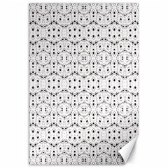 Modern Geometric Black And White Print Pattern Canvas 20  X 30 