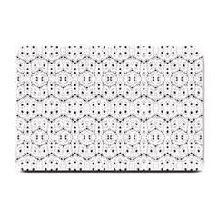 Modern Geometric Black And White Print Pattern Small Doormat  by dflcprintsclothing