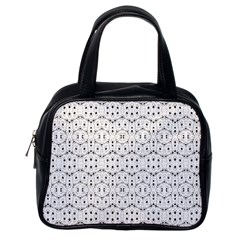 Modern Geometric Black And White Print Pattern Classic Handbag (one Side) by dflcprintsclothing