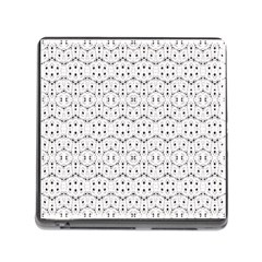 Modern Geometric Black And White Print Pattern Memory Card Reader (square 5 Slot)