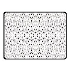 Modern Geometric Black And White Print Pattern Fleece Blanket (small)