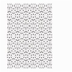 Modern Geometric Black And White Print Pattern Small Garden Flag (two Sides)