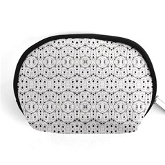 Modern Geometric Black And White Print Pattern Accessory Pouch (medium)