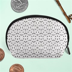 Modern Geometric Black And White Print Pattern Accessory Pouch (large) by dflcprintsclothing