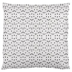 Modern Geometric Black And White Print Pattern Large Flano Cushion Case (two Sides)