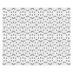 Modern Geometric Black And White Print Pattern Double Sided Flano Blanket (small) 