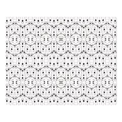 Modern Geometric Black And White Print Pattern Double Sided Flano Blanket (large)  by dflcprintsclothing