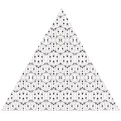 Modern Geometric Black And White Print Pattern Wooden Puzzle Triangle by dflcprintsclothing