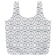 Modern Geometric Black And White Print Pattern Full Print Recycle Bag (xxl) by dflcprintsclothing