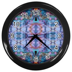 Pebbles Cropped Repeats Wall Clock (black) by kaleidomarblingart