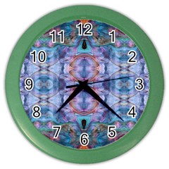 Pebbles Cropped Repeats Color Wall Clock by kaleidomarblingart