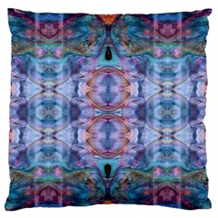 Pebbles Cropped Repeats Large Flano Cushion Case (two Sides) by kaleidomarblingart