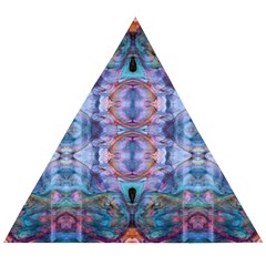 Pebbles Cropped Repeats Wooden Puzzle Triangle by kaleidomarblingart