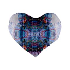 Marbled Pebbles Standard 16  Premium Flano Heart Shape Cushions