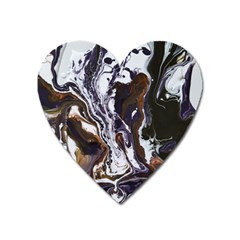 Fluid Patterns Heart Magnet by kaleidomarblingart