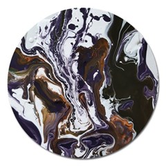 Fluid Patterns Magnet 5  (round) by kaleidomarblingart