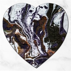 Fluid Patterns Jigsaw Puzzle (heart) by kaleidomarblingart