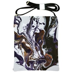 Fluid Patterns Shoulder Sling Bag by kaleidomarblingart