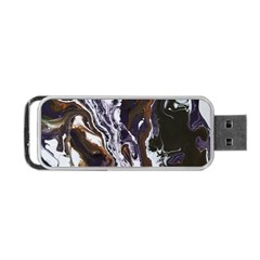 Fluid Patterns Portable Usb Flash (one Side) by kaleidomarblingart