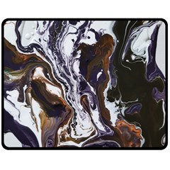 Fluid Patterns Double Sided Fleece Blanket (medium)  by kaleidomarblingart