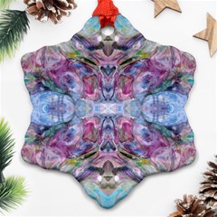 Marbled Pebbles Snowflake Ornament (two Sides)