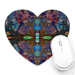 Abstract Marbling Painting Repeats Heart Mousepads by kaleidomarblingart