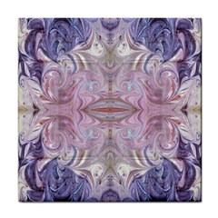 Amethyst Swirls Repeats Tile Coaster by kaleidomarblingart