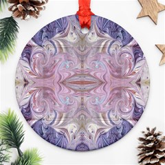 Amethyst Swirls Repeats Ornament (round) by kaleidomarblingart